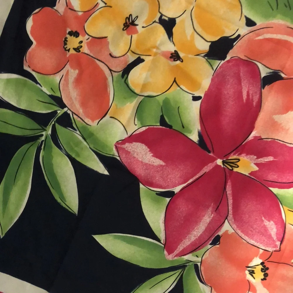 Silk Floral Scarf